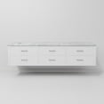 thumbnail image 5 of Castor 80 in W White Double Bath Vanity and Carrara Marble Top, 5 of 10