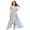 K131 Blue, variant on Infant Kids Girls Maxi Dress With Ruffles Summer Puff Sleeve Floral Printed Square Neck Comfortnable Dresses Green Size 9-10 Years