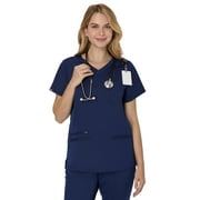 Hanes Women's Scrubs V-Neck Scrub Top, Premium, Short Sleeve, 3 Pocket, Sizes XS-3XL