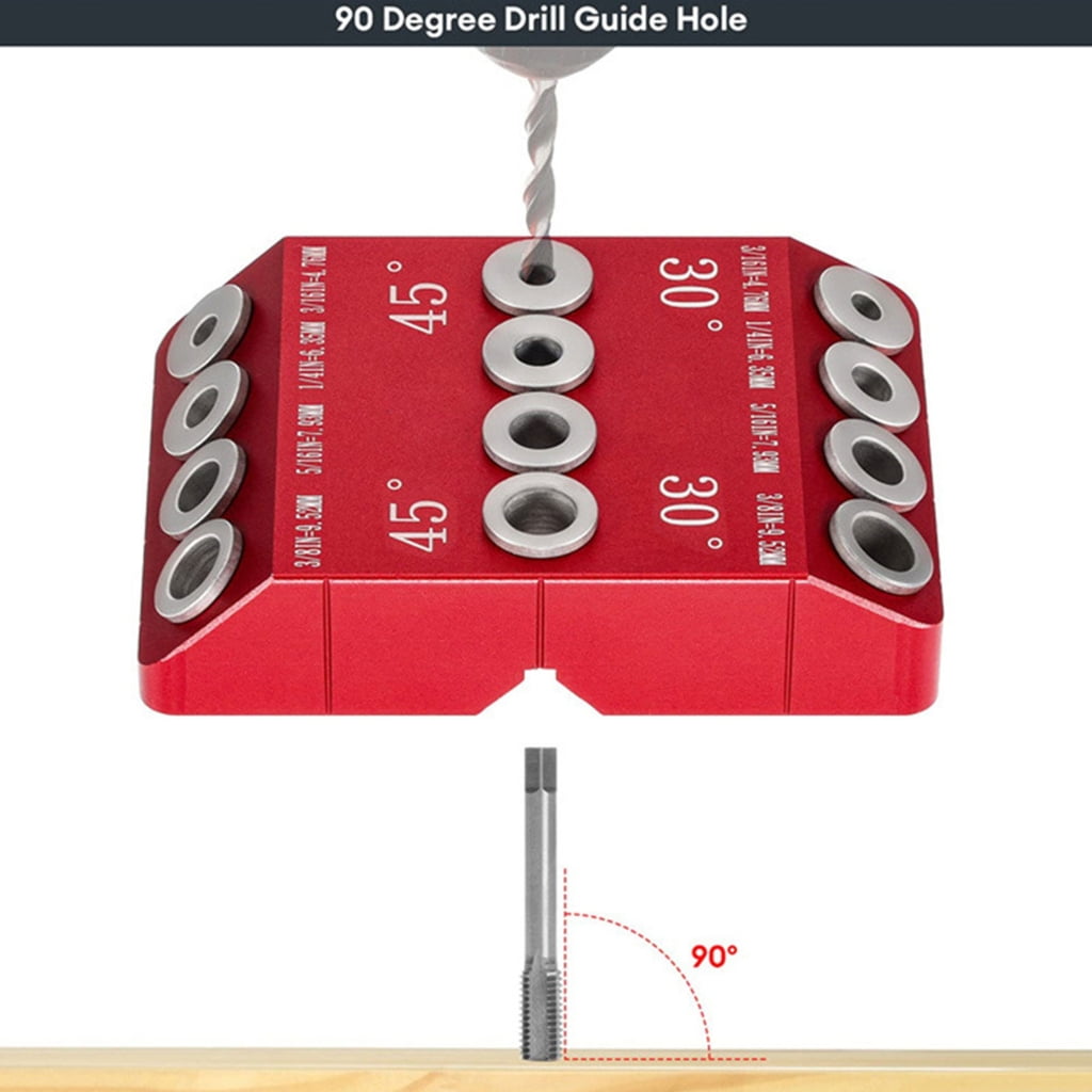 lanema 30 45 90 Degree Angle Drill Guide Jig Drill Guide 4 Size Drill Jig for Angled