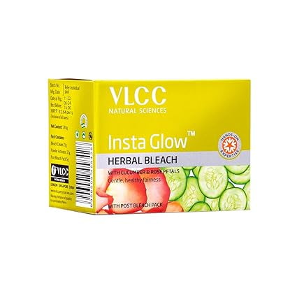 VLCC Natural Sciences Insta Glow Décolorant à Base de Plantes, 27 g