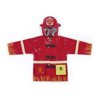 Little Boys Red Fireman Pockets Helmet Hooded Rain Coat 2T-6X