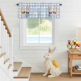 thumbnail image 6 of Valance Curtains for Kitchen Windows Happy Easter Abstract Gnomes Rod Pocket Valance Daisy on Blue White Plaid Short Window Curtain Topper for Bedroom Living Room Bathroom 42x12in,1&nbsp;Panel, 6 of 9