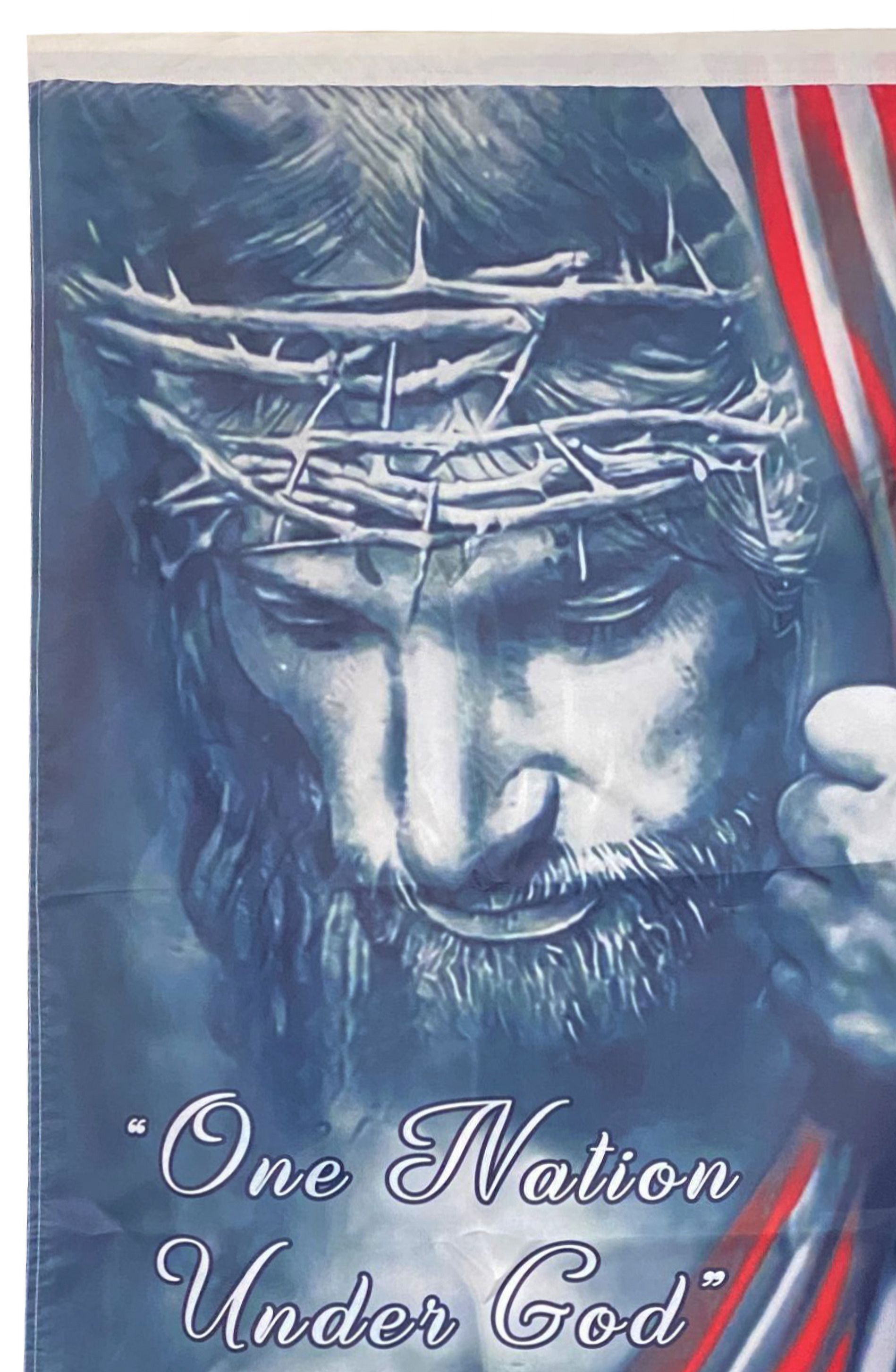 Jesus God Bless American One Nation under God Flag 3x5ft 3ply double sided Banner Outdoor Indoor Decoration