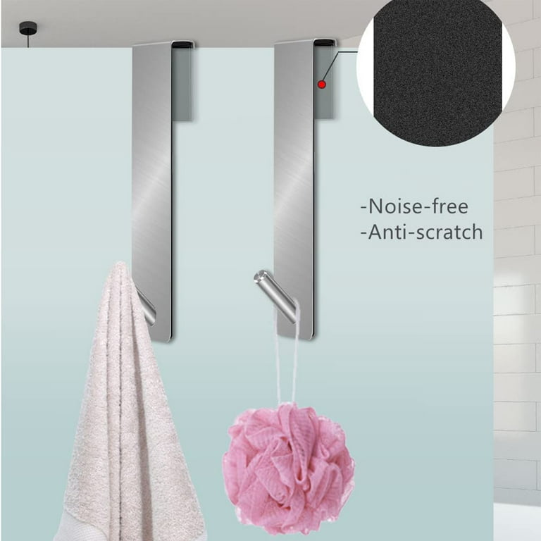 Simtive Shower Door Hooks (2-Pack), Towel Hooks for Bathroom