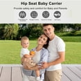 thumbnail image 4 of Kisdream Hip Seat Baby Carrier, Baby Hip Seat Ergonomic, Adjustable Waist Belt, Zipper Pocket for Essentials for 0-36 Months 7-41lbs Newborn, Grey, 4 of 9