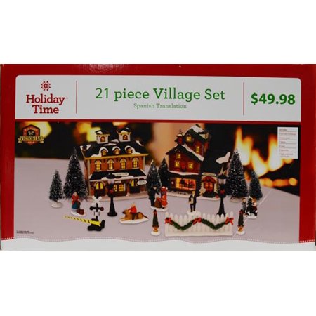 21-Piece Christmas Village Set - Walmart.com - Walmart.com