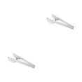 thumbnail image 1 of Destyer Stainless Steel Barbecue Tongs Portable Handheld Reusable Washable Replacement Hotel Restaurant Salad Clip Accessories Silver 2Set, 1 of 6