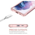 thumbnail image 6 of Casetego for Samsung Galaxy S21 Plus 5G Case Glitter Sparkle Bling Heavy Duty Hybrid Sturdy High Impact Shockproof Protective Cover - Shiny Rose Gold, 6 of 8