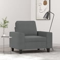 thumbnail image 1 of vidaXL Fauteuil Gris Foncé 60 cm Tissu, 1 of 5