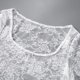thumbnail image 4 of Camisetas con cuello redondo Tops Pantalones Encaje Mujeres 2 piezas Túnica Pantalones Conjunto Traje de vacaciones, 4 of 9