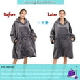 thumbnail image 4 of REDESS Wearable Blanket Hoodie, Oversized Blanket Hoodie Sweatshirt for Adults Women Men-Dark Grey, 4 of 8