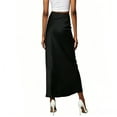 thumbnail image 4 of Roncen Women's Satin Maxi Skirts High Waisted A Line Long Skirts Elegant Office Skirts, 4 of 7