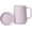 -Lavender Mist, variant on Voyager Signature Mug | Travel Coffee Tumbler with 360° Lid and Handle | Ceramic-Lined Insulated Stainless Steel Iced Cold Brew Cup | 12oz, Blush