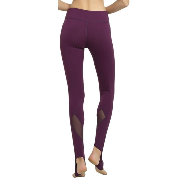 Sports Yoga Pants Stepping Pants Purple S Women Yoga Pants Stirrup Leggings Quick Drying Breathable Elastic For Fitness Sport New Walmart Com