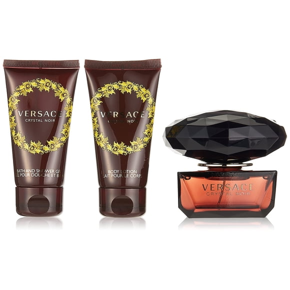 Set de regalo Perfume Versace Crystal Noir para mujer, 50 ml, 3 piezas