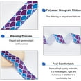 thumbnail image 4 of Mermaid Scales Ribbon Fish Scale Grosgrain Ribbon 1.5inch×20 Yards Purple Fabric Ribbons Polyester Ribbon for Crafts Gift Wrapping Cards Home Decor Sewing Projects, 4 of 9