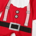 thumbnail image 6 of 0-18M Infant Baby Boy Girl One Piece Cotton Christmas Outfit Long Sleeve Xmas Santa Claus Elf Cosplay Costumes Romper Jumpsuit Overall Clothes + Hat, 6 of 11