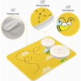 thumbnail image 4 of GZHJMY Absorbent Dishes Drainer/Rack Mat for Countertop Small Size 16 x 18in, Microfiber s Kitchen Counter Draining Pad Bee and FlowerCoffee Mat, 4 of 7