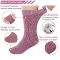 thumbnail image 3 of HEQUSIGNS 5 Pairs Thick Knit Winter Socks, Wool Socks for Women, Wool Vintage Socks for Indoor Warmth, Warm Thick Thermal Soft Wool Socks Boot Socks for Women Indoor Warming Christmas Gifts, 3 of 8