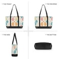 thumbnail image 6 of FORMRS Canvas Laptop Tote Bag for Women with 15.6" Computer Compartments Shoulder Handbag, Pink Abstract Pattern, 6 of 7