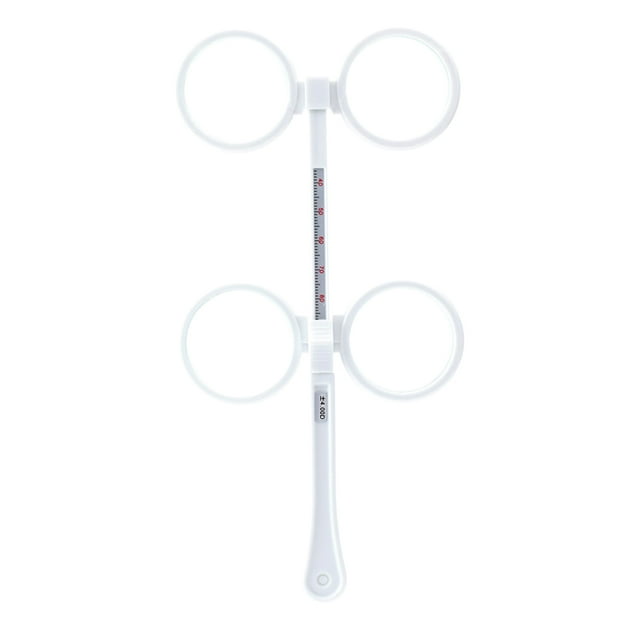 Lente de prueba de plástico abatible para optometría óptica de +/- 0,50 a +/- 4,00, color blanco ±400 ± 400