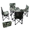 thumbnail image 2 of Chaises de Camping Pliantes, Charge Lourde Portable 5 Pcs 4 Chaises Ensemble Table et Chaises de Camping Stable pour Intérieur, 2 of 7