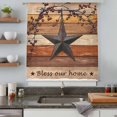 thumbnail image 5 of Texas Star Vintage Sheer Curtains 45 Inches Long, Berry Burnt Orange Brown Wooden Light Filering Curtains, Breathable Simi Curtain Privacy Drapes for Kitchen Bathroom Small Window Treatment, 5 of 9