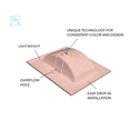 thumbnail image 5 of 31" Solid Surface Polyurethane Resin Streamline Vanity Top with Sink-Durable, Consistent Pink Color, Easy-to-Clean, Built-in Overflow, Single-Hole Faucet Mount, 5 of 6