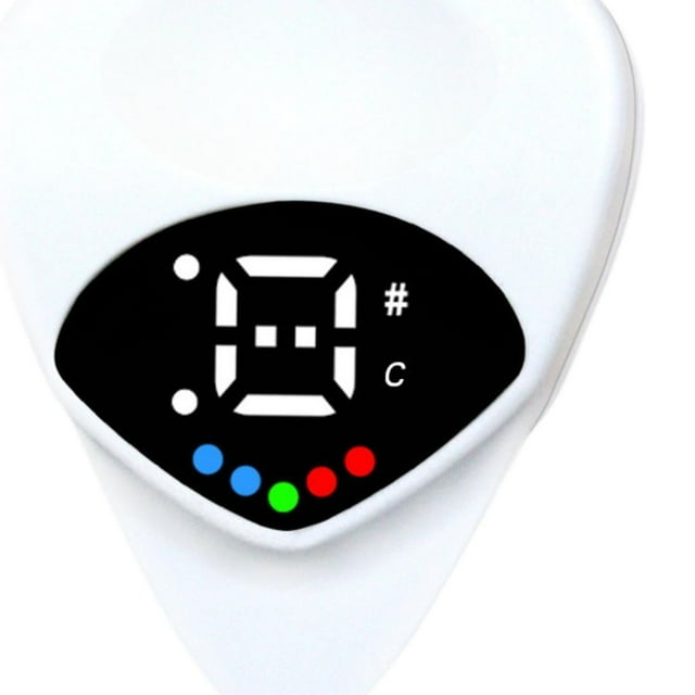Afinador de guitarra, afinador de calibración acústica portátil con pantalla , afinador electrónico Digital, púa de guitarra para bajo y ukelele