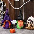 thumbnail image 3 of Gnomo de peluche Decoración de Halloween Adorno de escritorio Decoraciones para el hogar Horno Calcomanía Dulce Festival Accesorios Suministros Kits de decoración para fiestas patrón de trenza Inteprter HA070506-02, 3 of 6