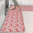 thumbnail image 2 of Kitchen Rugs Sets Of 2,Red Christmas Reindeer Pattern Anti Fatigue Kitchen Mat Rugs Non Slip Washable,Decorative Kitchen Floor Mats for Kitchen,Sink,Laundry,17"X47", 2 of 5