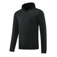 thumbnail image 3 of Wotryit Mens Shirts Mens Tight Fitting Fitness Sports Running Training Hooded Long Sleeved T Shirt Black 3XL, 3 of 3