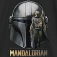 thumbnail image 2 of Girl's Star Wars: The Mandalorian Helmet Pose  Graphic Tee Black Small, 2 of 4