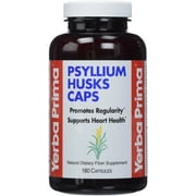 6 Pack - Yerba Prima Psyllium Husks Supplement Capsules 180 ea