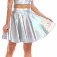 thumbnail image 6 of Women's Sexy Pleated Mini Skirt, High Waist Bodycon Short Skirt, Party Club Skirt for Stage Performance, Night Out and Dance,Multicolor,L, 6 of 7
