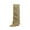 #063-Beige, variant on Women's Knee High Boots with Metallic Block Heel - Pleated Solid Color Casual Autumn Winter Style, Comfortable Mid Calf Mid Heel Trendy Footwear