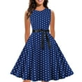 thumbnail image 1 of TSADFHJI Jupes Plissées pour Femmes Robes Vintage 2023 Robe de Fête de Thé Robe d'Invitée de Mariage m Bleu Foncé, 1 of 9