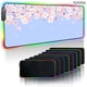 thumbnail image 3 of Sakura-alfombrilla grande para ratón, color rosa, RGB, retroiluminada, alfombrilla de ratón para gamers, accesorios para juegos, almohadillas para teclado, alfombrilla de escritorio de velocidad XXL 9, 3 of 5