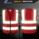 thumbnail image 5 of Chaleco de seguridad Ekksafety EK175 de malla reflectante roja con 5 bolsillos, 5 of 7