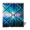 thumbnail image 1 of ABPHQTO Cortina de ducha de baño de poliéster impermeable azul 150x180 cm, 1 of 2