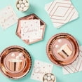 thumbnail image 2 of Rose Gold Disposable Foil Board Paper Plates, 20 Count, 2 of 3