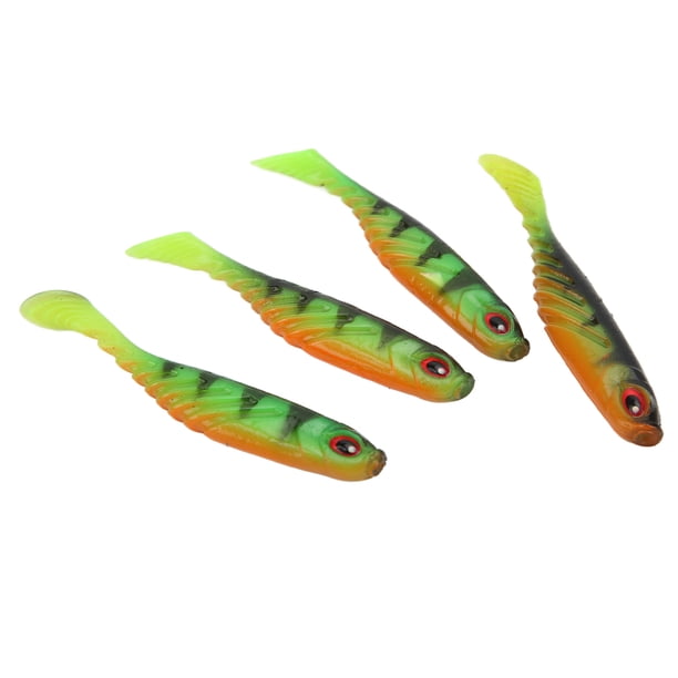 Señuelos De Pesca De Colores Dobles, Señuelos Artificiales Duraderos Con Cola En T, Ligeros Para Atraer Peces