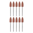 thumbnail image 1 of Unique Bargains 10 Roues de Polissage en Caoutchouc et Silicone 400 Grains 6mm Dia Tête de Broyage Montée, Forme Fuselée, 1 of 6