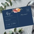 thumbnail image 2 of Koyal Wholesale 56-Pk RSVP Postcards for Wedding Navy Blue Fall Florals Cardstock Response Reply Cards, "4 x 6", 2 of 5