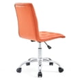 thumbnail image 5 of Hawthorne Collections Modern Faux Leather Mid Back Swivel Chair in Orange, 5 of 5