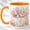 Orange, variant on Tulip Cake Coffee Mug, Spring Floral Dessert Cup, Watercolor Birthday Cake Art Gift for Her, Pink Garden Design, Ceramic 11 Oz Mug