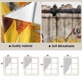 thumbnail image 5 of Sunflowers Swag Curtains for Kitchen/Bedroom/Living Room, Retro Flower Barn Doors Butterfly Farmhouse Brown Scalloped Curtains 63 Inch Long, Window Swag Topper Curtains Valances 2 Panels Set 36"x63", 5 of 8