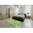 thumbnail image 5 of Ahgly Company Machine Washable Indoor Square Contemporary Slime Green Area Rugs, 4' Square, 5 of 7