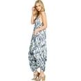 thumbnail image 3 of Love Stitch Women's Boho Parachute Baggy Harem Jumpsuit (Indigo/Vanilla, Medium-Large), 3 of 5
